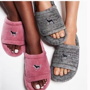 Victoria’s Secret PINK Gray Slippers